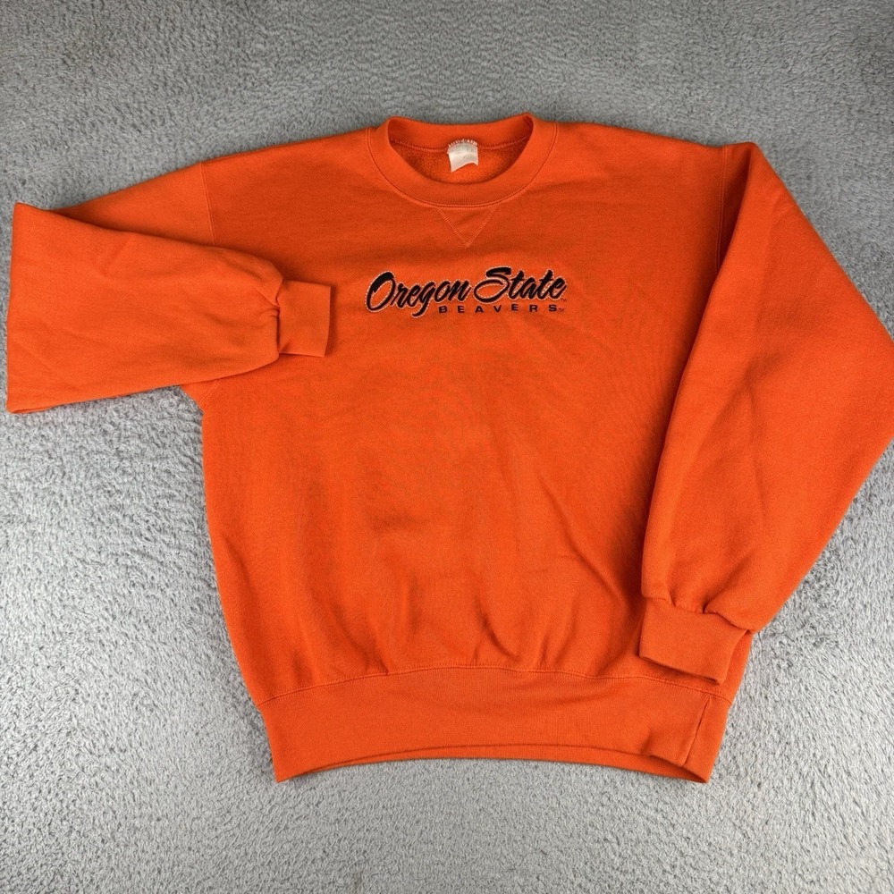 Oregon State Beavers Vintage Crewneck Sweater Orange Men's Size Medium USA